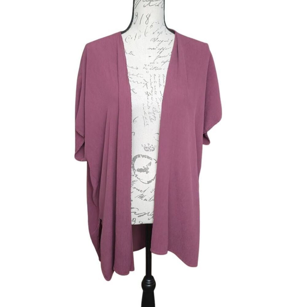 Blu Heaven Women's Size Large Mauve Crepe Cardigan